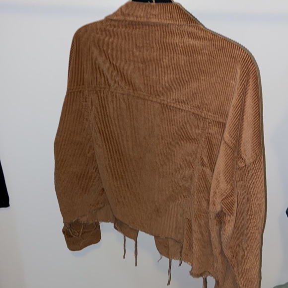 Corduroy distressed cropped jacket - Picture 3 of 4